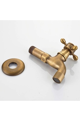 Novahub Suntek Antik Pirinç Bahçe Çamaşır Makinesi Su Dokunu Musluğu, Estetik Ve Fonksiyonel Pirinç B