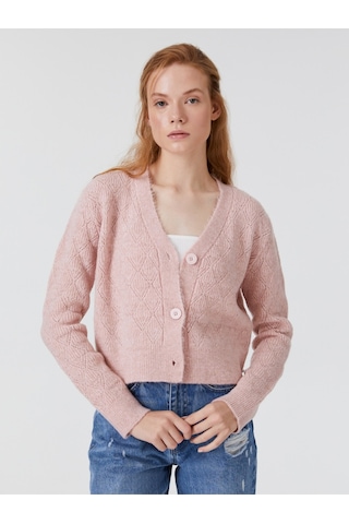 Regular Fit Kadın Hırka Pembe