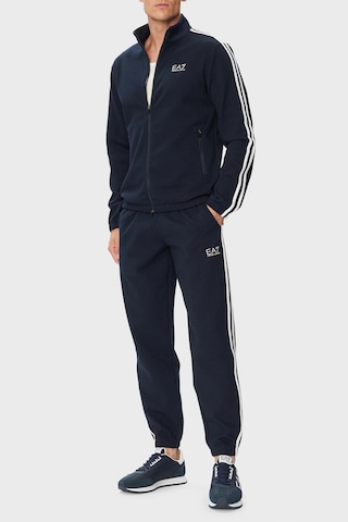 Ea7 Logolu Şerit Detaylı Regular Fit Eşofman Takımı Erkek Eşofman Takımı 7m002490 Af26309 Ub102 Lacivert