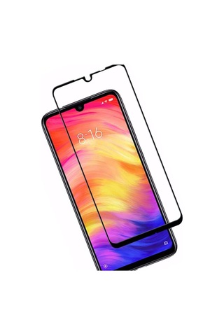 Xiaomi Redmi Note 7 Siyah 5D Tam Kaplayan Ekran Koruyucu Cam