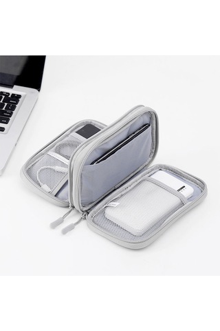 Dianbao Kulaklık Dijital Veri Kablosu Saklama Çantası Gri 1 Adet