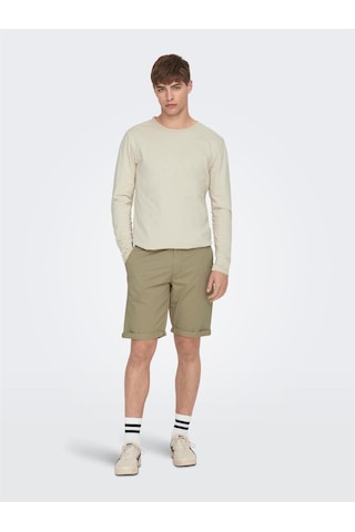 Only & Sons Onspeter Reg Twill 4481 Shorts Noos Erkek Şort-26440 - XS Açık Kahverengi