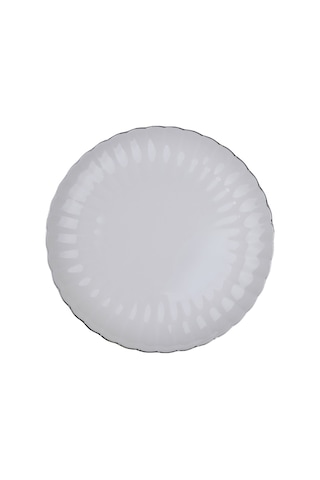 Kütahya Porselen Bone Luz Platin Fileli Pasta Tabağı 21cm 2 Li Krem