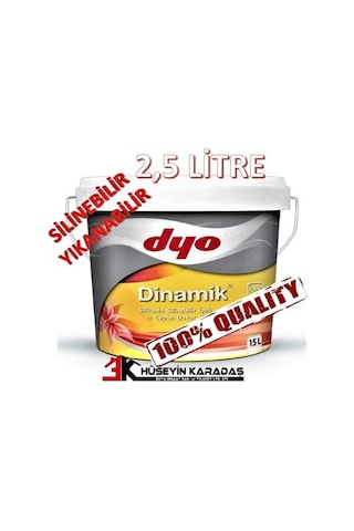 Dyo Dinamik Silikonlu Silinebilir Ipek Mat Iç Cephe Boyas 2,5 Lt