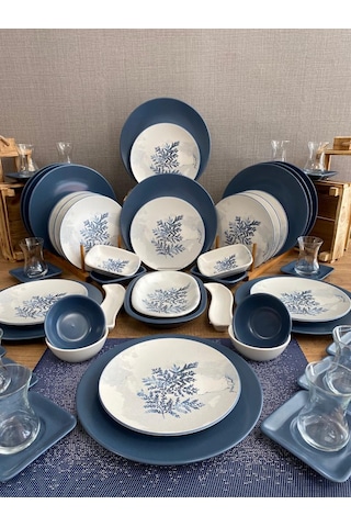 Keramika Takım Kahvaltı Blue Magıc 60 Parça 12 Kişilik
