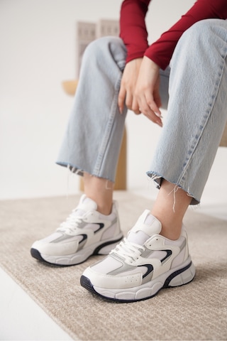 Sameto Günlük Ortopedik Kadın Sneaker Spor Ayakkabı Beyaz