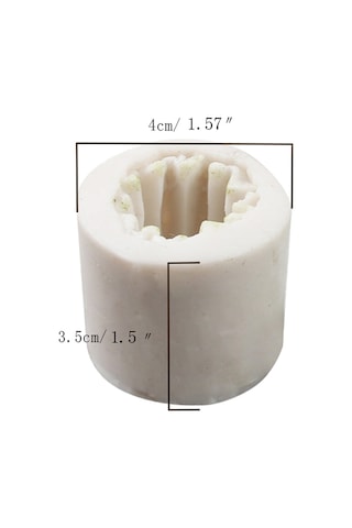 Xiyyadms Beyaz Silikon Bitki Kase Kalibi - Beton/reçine Çırak, Sabun, Mum, Fondant Uygun - Stil 2