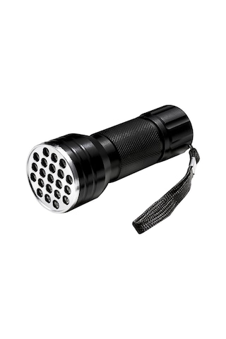 Powermaster Pm-6351 Uv Işınlı 21 Ledli 10 Cm Metal Kasa Pilli El Feneri