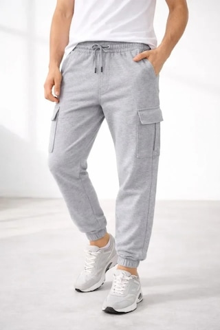 Efnaz Style Erkek Jogger Eşofman Altı Regular Fit , Kargo Cepli, Lastikli Paça, Günlük Spor Pantolon - Gri