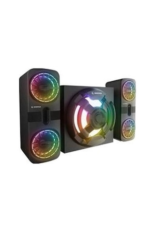 Rampage Rms-311 Shard 2+1 80w Siyah Usb,fm,bluetooth,hmdı,optica Rgb Işıklı Speaker Kdo