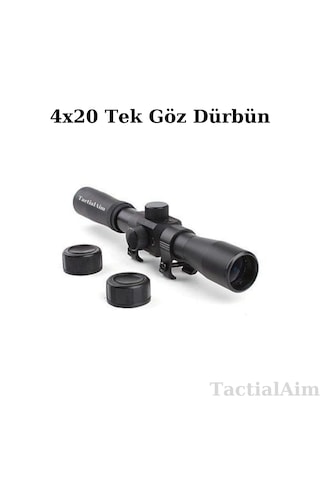 Tacticalaim 4x20 Silah Dürbünü - Dayanıklı Ve Yüksek Performanslı Siyah