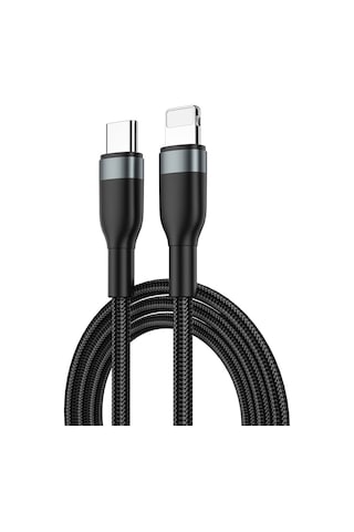 Wiwu Wi-c017 Concise Serisi Type-c To Lightning Pd Data Şarj Kablo 30w 2 Metre Siyah