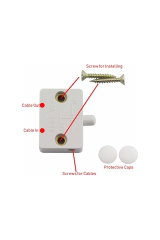 Komponentci Ic187f Ters Dolap Kapak Switch Sıva Üstü 250v 1a