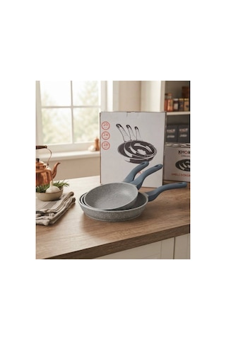 Khor Tava Seti 3'lü 20-24-28 Cm Gri