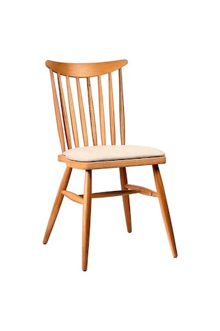 Ashbourne Ahşap Yemek Sandalyesi Ceviz - Beyaz