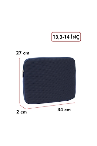 Macbook Air Pro 13 & 13.3-14 inç File Laptop Kılıfı 185 gr Tüm Marka ve Modeller İle Uyumludur Lacivert