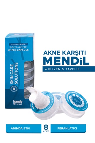 Handytowel Handy Towel Akne Kapsülü Likit & Selüloz Mendili 8 x 7.5 ML
