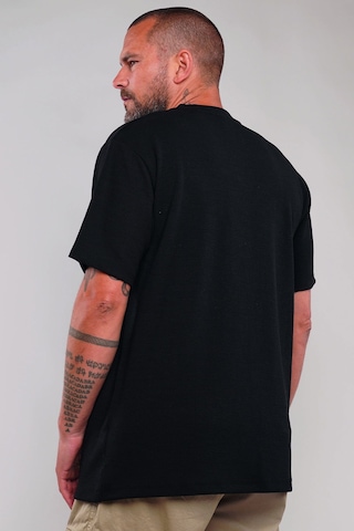 Gabria Bisiklet Yaka Erkek T-shirt Siyah