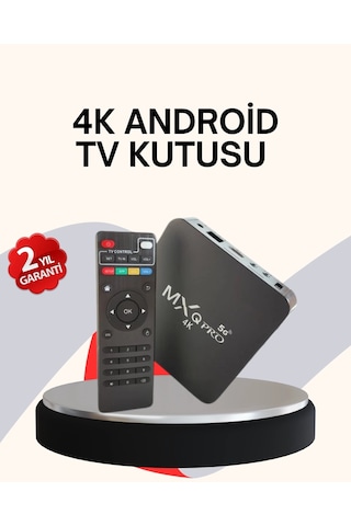 Mey İthalat 4k Android Tv Box Akıllı Medya Oynatıcı, 2gb Ram, 16gb Hafıza, Wi-fi Destekli Diğer