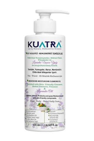 Kuatra Nemlendirici Besleyici Lavanta Yağlı Temizlik Jeli 500 ML