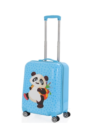 V307 Abs Çocuk Valiz-mavi-panda Baskı