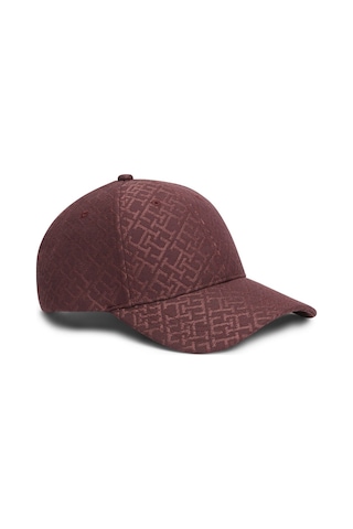 Tommy Hilfiger Th Monogram Cap Kadın Kırmızı Şapka - Aw0aw18058