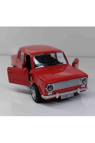 Oyuncak Metal Model Araba 1/36 Çek Bırak Kırmızı Hacı Murat 124
