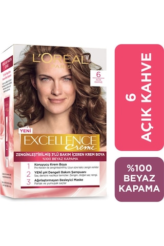 Loreal Excellence Saç Boyası 6 Açık Kahve (367846850)