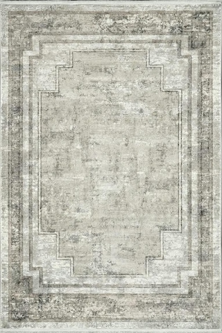 Zeugma Yumuşak Yüzey 100 Tarak Viskon Halı Zeu 3006 Gri E Gri