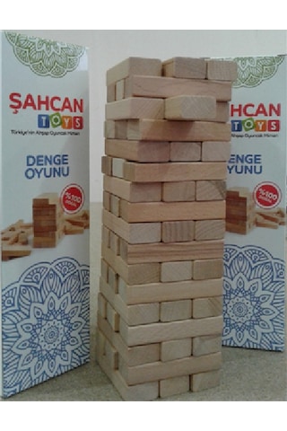 Şahcan Denge Oyunu Jenga A Kalite Ahşap 54 Parça