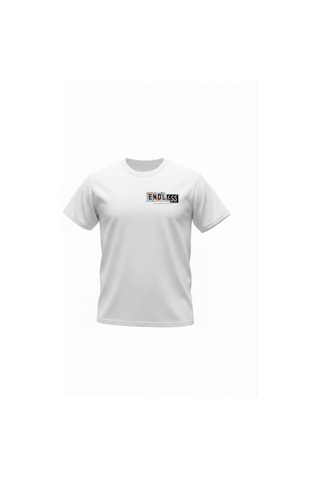 Urbantrendstore Unisex Minimal Desen Yazlık Desen Beyaz Tshirt Oversize Fit Rahat Geniş Salaş T-shirt Günlük Tişört