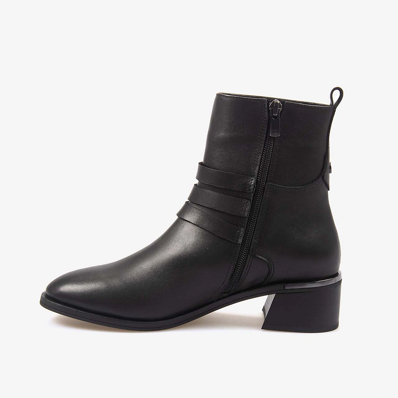 Kemal Tanca Hakiki Deri Topuklu Kadın Bot 26-103558k Siyah