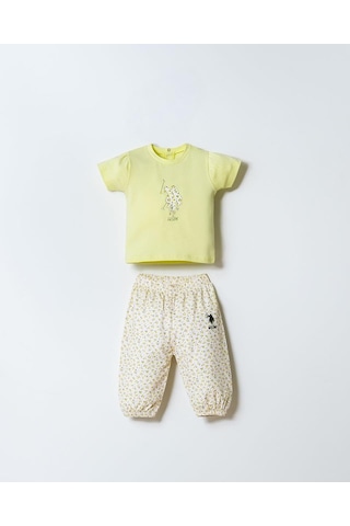 U.S. Polo Assn. Erkek Bebek 2 Li T-şhirt Takım Sarı-2355 Sarı