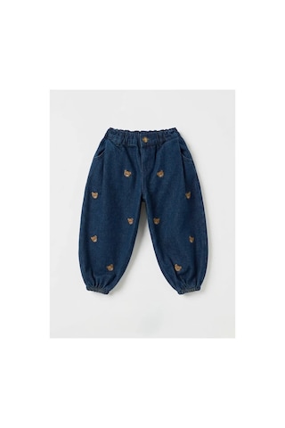 Poala Kids Biyeli Balloon Jeans Lacivert