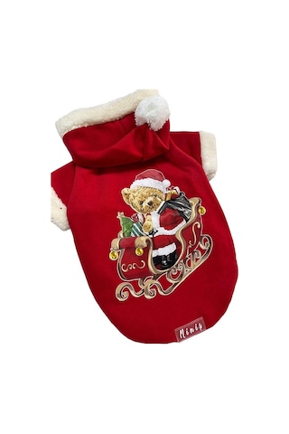 Miniş Sledge Teddy Küçük Orta Irk Köpek Yılbaşı Sweatshirt
