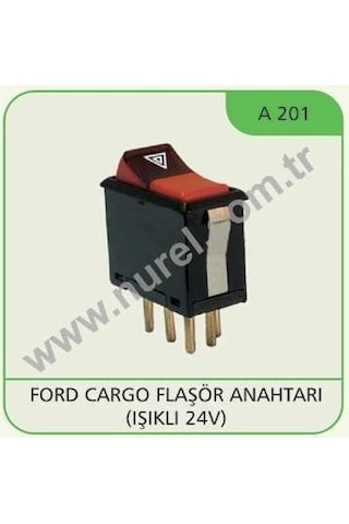 FLASOR ANAHTARI ISIKLI 24V FORD CARGO NUREL A 201 OEM- FLASOR ANAHTARI ISIKLI 24V FORD CARGO NUREL A 201 OEM-