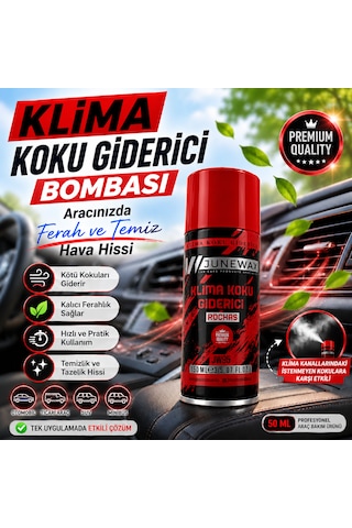 Klima Koku Giderici Bombası 150 Ml - Araç İçi Koku Giderici, Klima Temizleyici, Kalıcı Ferahlık Jeune Mor Koku Kırmızı