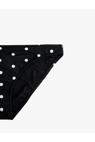 Koton Puantiye Desenli Bikini Altı Siyah 6sak00123mm