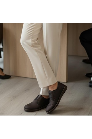 Conteyner 232 Kahverengi Lazer İşleme Günlük Casual Ayakkabı Kahverengi