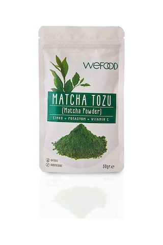 Wefood Matcha Tozu Glütensiz Vegan Katkısız 50 Gr