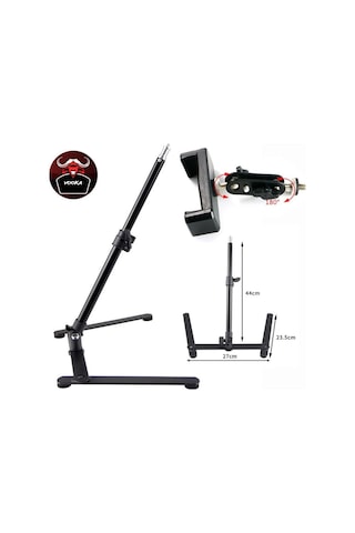 Vilya Profesyonel 10inç Çalışma Masası Işığı Masa Ürün Çekim Led Işıklı Telefon Tripod Standı