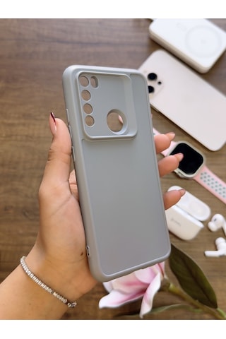 Redmi Note 8 Uyumlu Kamera Korumalı Darbeye Dayanıklı Renk Atmayan Keep Silikon Kılıf Gri