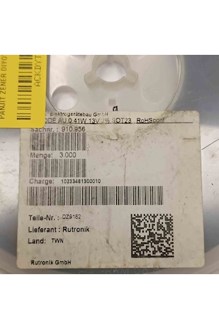 Bzx84b13au 13v 0.25w Sot323 Panjıt Zener Diyot 250 Adet