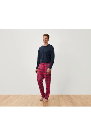 Tchibo Erkek Pijama, Mavi/kareli Mavi