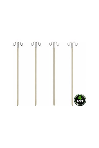 Hedyex Kırılmaz Fiber Kamış Ayağı 102 Cm Çift Başlıklı Olta Tutucu 4 Adet