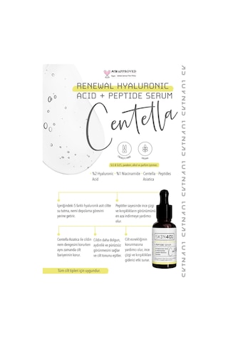 Skin401 %2 Hyarulonik Asit Peptit Yogun Nemlendirici Serum 30ml