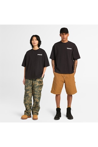 Timberland Outdoor Photo Back Graphic Erkek Siyah T-shirt Tb0a5mqr0011 2800282