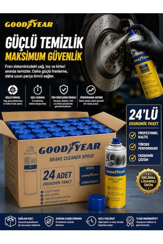 Goodyear 24'lü Set Fren Balata Temizleme Spreyi