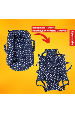 Xpermate Portbebe Ana Kucağı, Puset Bebek Taşıma Çantası Kundağı - XBEB5070PORTBEBPUAGRI