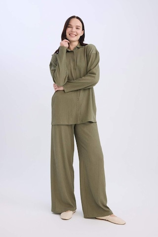 DeFacto Bürümcük Pantolon Straight Fit Beli Lastikli Basic Düz Geniş Bol Paça D7522AX24AUKH82